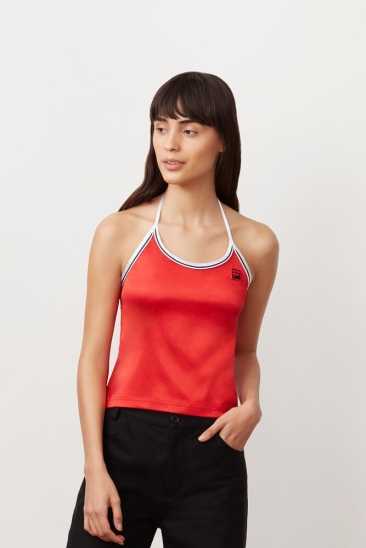 Fila Femme Marisol Halter Tank Cred/Wht/Peac Fila France AEV-802735